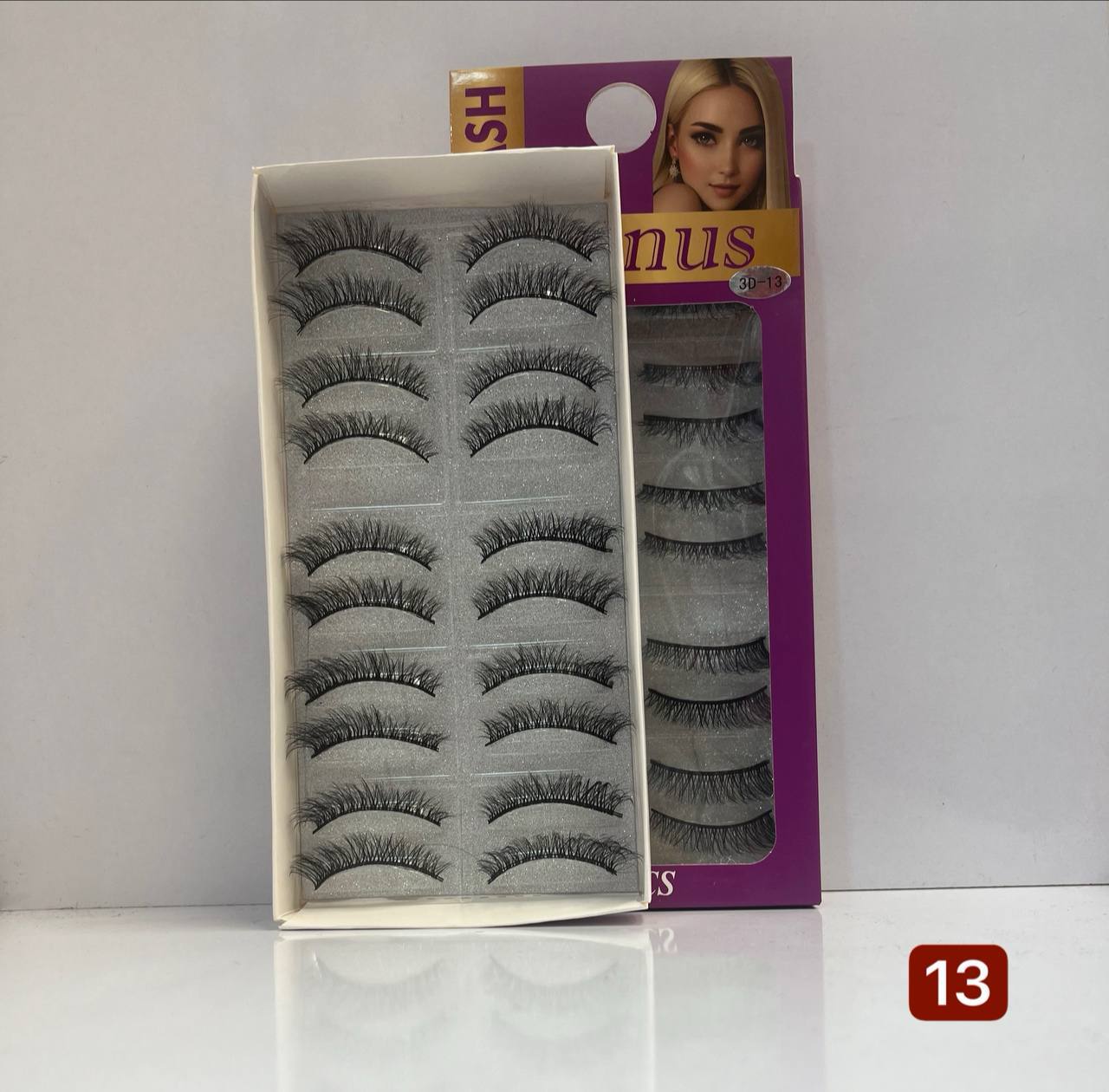 مژه یکسره طبیعی 3d مویی ونوس